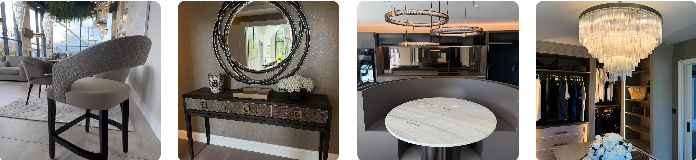 Tables and a chair from the Dream Interiors catalogue