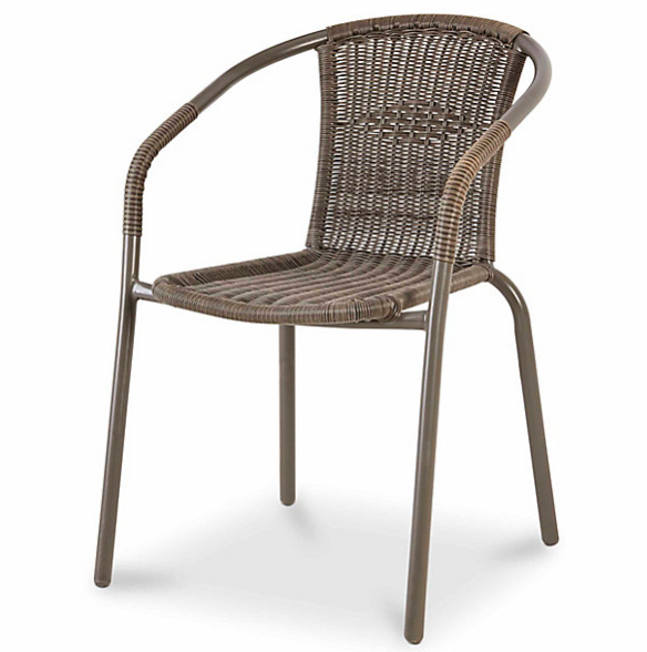 Budget garden ideas: The GoodHome Bari Brown Metal Armchair