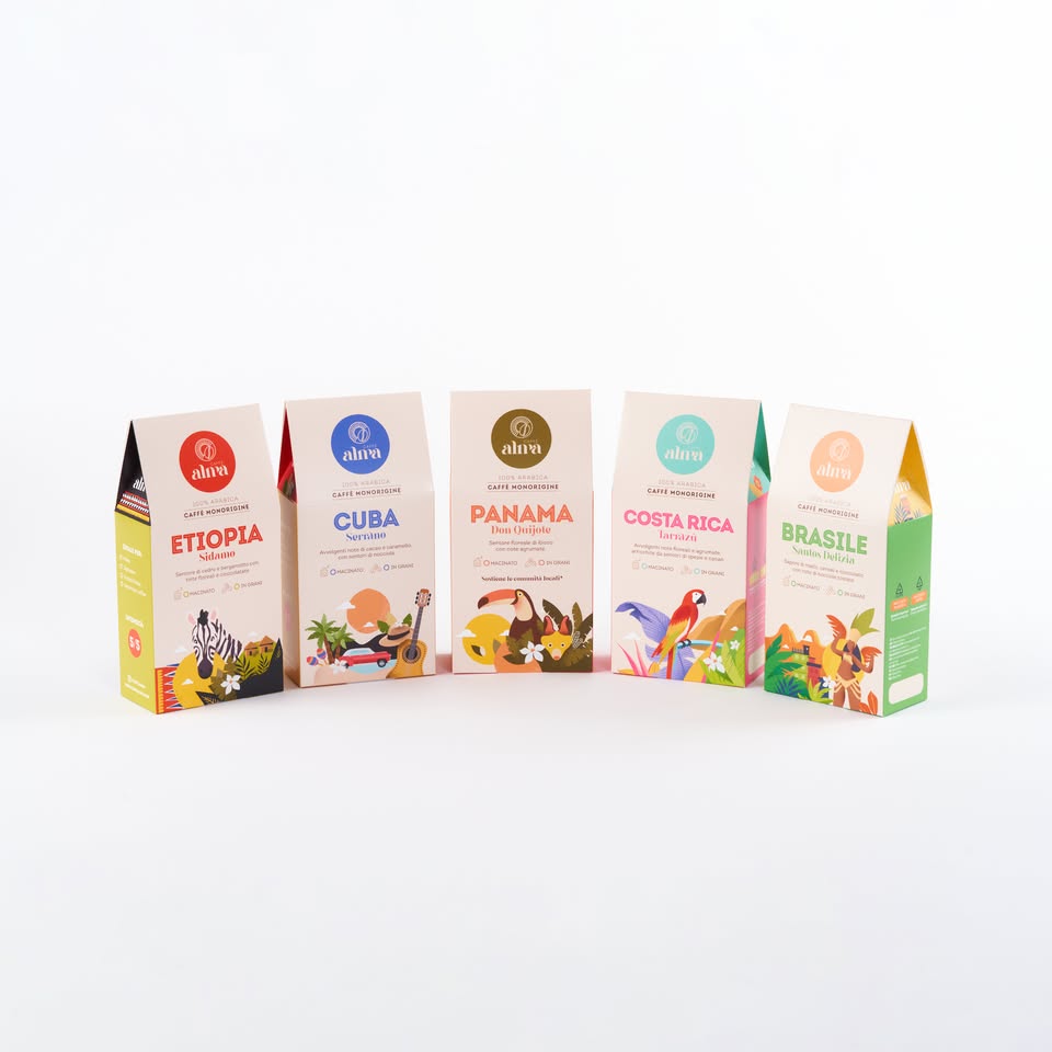 selezione di caffé da poter comprare sul sito ufficiale Caffè Alma a basso prezzo con l'utilizzo di un codice sconto Caffè Alma