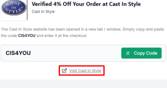 the red box will redirect to Cast In Style's website