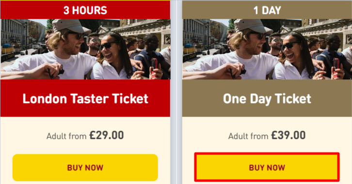 Big Bus Tours tours on their website