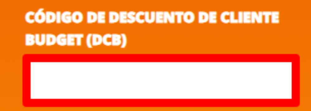 casilla para aplicar un cupón descuento de budget