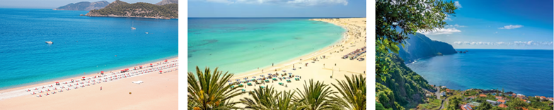 image showing some destinations you can get to on Jet2 flights