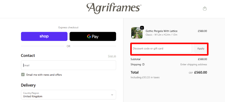 Paste your code in the red box to get your discount