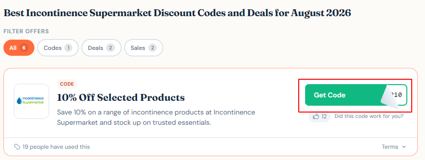 A brand code on display with a red box around the get code button