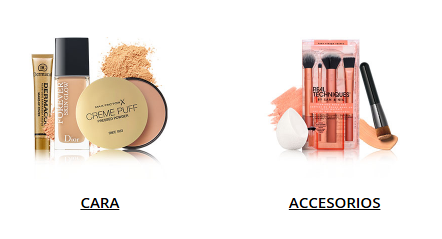 ejemplo de productos y ofertas de brasty para maquillaje