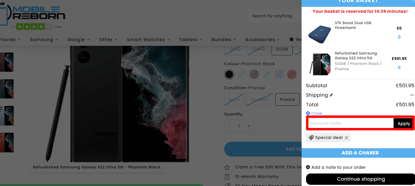 Paste your code and click 'Apply' to redeem it