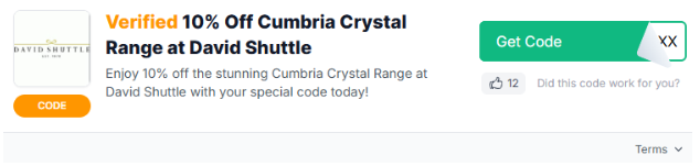 the green box will reveal a David Shuttle voucher code