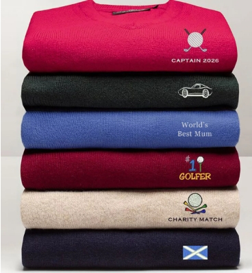 embroidered Glenmuir items on a white background