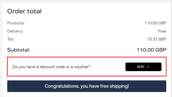 The Björn Borg checkout page with where to paste the Björn Borg discount code in a red box