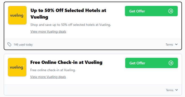 Vueling discount codes and offers available at Irish Times Discount Codes
