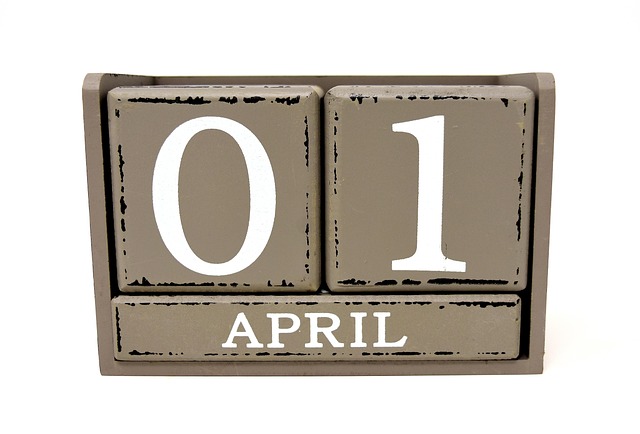 April Fools’ Day prank ideas: A block showing the date for the 1st of April