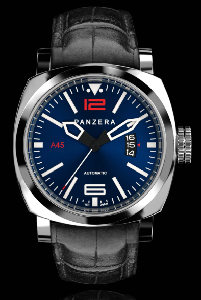 Valentine's Day gift ideas for men: PANZERA Aquamarine 45 Men’s Watch