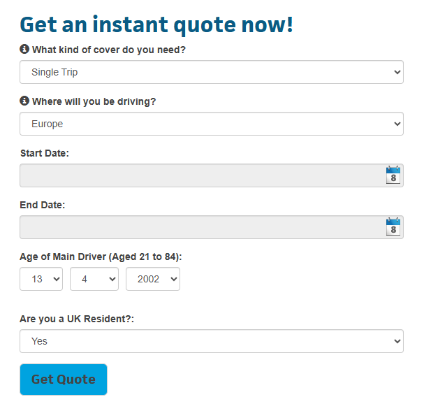 The Big Blue Cover Car Hire Excess Insurance Get A Quote bag from their website.