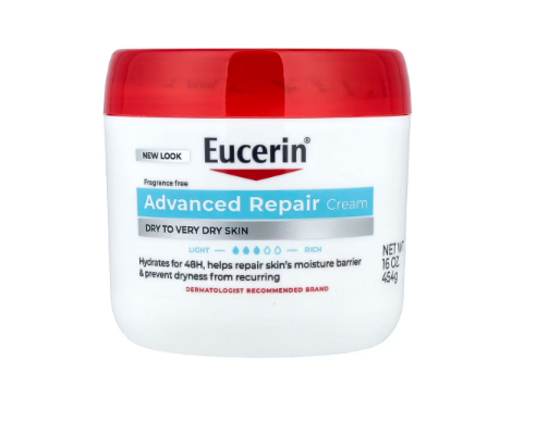 Best moisturiser for dry skin: A tub of Eucerin Advanced Repair Cream