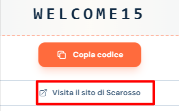 link di collegamento al sito ufficiale Scarosso dove poter inserire ed applicare il coupon Scarosso