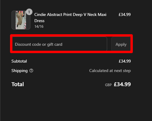 Paste your code to redeem your discount