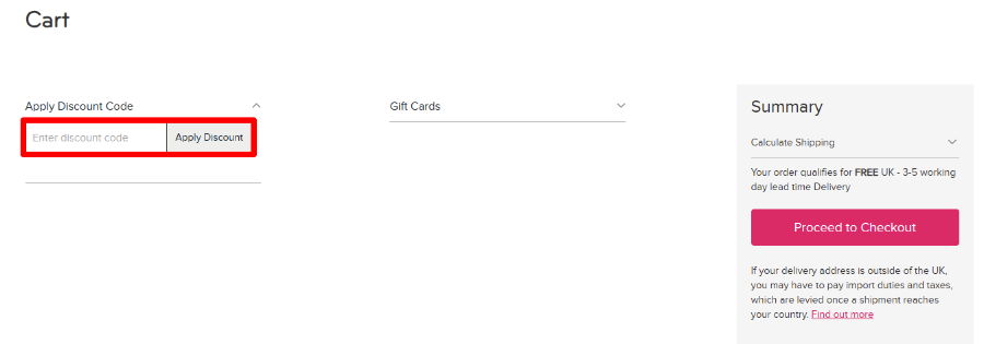 Paste your discount code and enjoy a price reduction while shopping