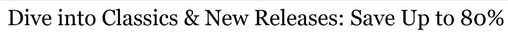 The Bargains Page banner form their website