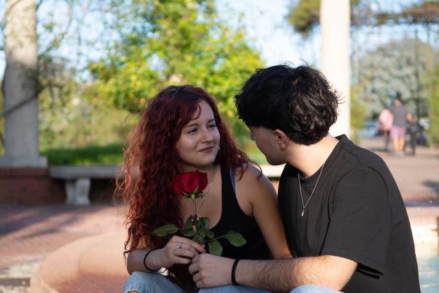 A couple meeting for the first time after matching on Illicit Encounters