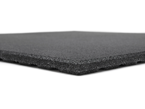 BiGDUG gym flooring: The BiGDUG Rubber Anti Shock Gym Tile in black