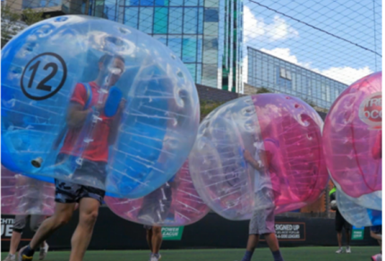 image showing people playing at a Go Bubble Ball venue