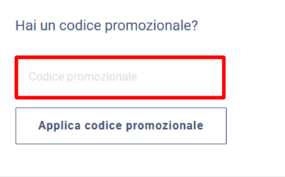carrello del sito ufficiale LedledITALIA dove poter inserire un coupon LedledITALIA e risparmiare