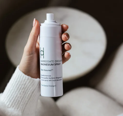 An example of a magnesium spray from Harrogate Organics that you can save on with a Harrogate Organics voucher code