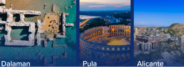 dalaman,pula, and alecante destinations which customers visit