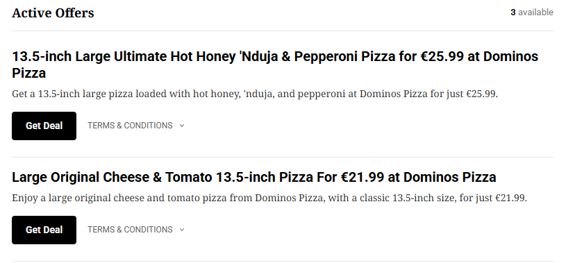 Irish Times Discount Codes Dominos Pizza discount code and deals available at Irish Times Discount Codes