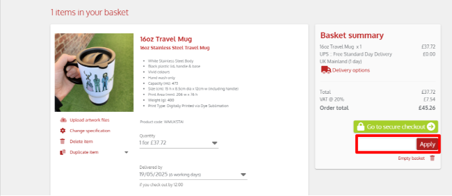 Paste your code and click 'Apply' to redeem it at Flyerzone