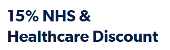 The CoverForYou NHS discount banner from their website.