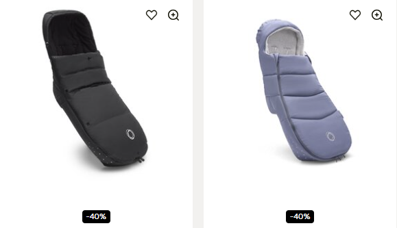two Bugaboo footmuffs for chicldren's cover during winter