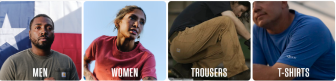 Carhartt categories to shop
