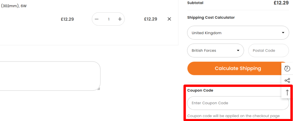 Ledison Lighting discount code box to finally get the code redeemed