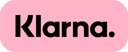 Das Klarna-Logo in schwarzer Schrift auf einem pinken abgerundetem Rechteck