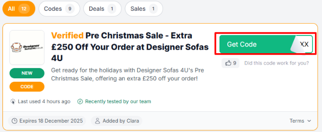discover Designer Sofas 4U discount offer from Love Discount Vouchers