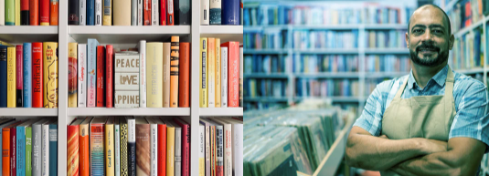 AbeBooks books on a shelve