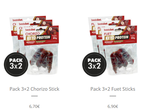 pack ahorro de alimentos keto protein de bestdiet