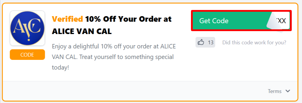 The Love Discount Vouchers page showing discount codes to use on your purchase