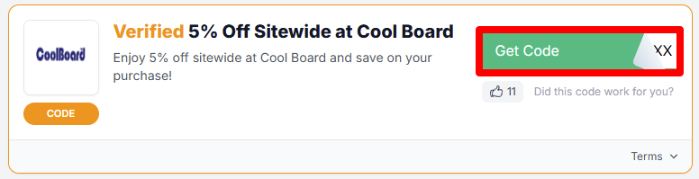 Copy your promo code