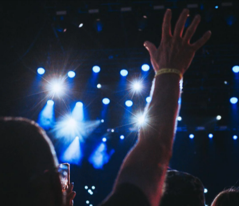 Crowd of people during a music concert