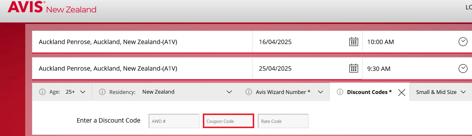 image showing the box in which you shuld paste your discount code
