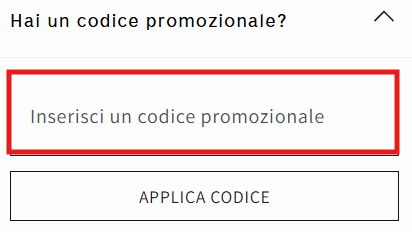 carrello del sito Persol dove poter applicare un codice sconto Persol per ribassare il prezzo totale