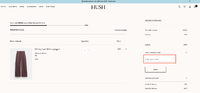 a checkout page with an overview of the items in the cart