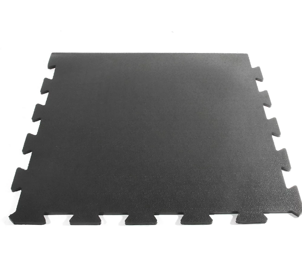 BiGDUG gym flooring: The BiGDUG Rubber Interlocking Home Gym Tile in black