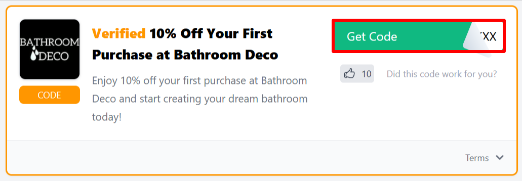 The Love Discount Vouchers page showing discount codes to use on your purchase