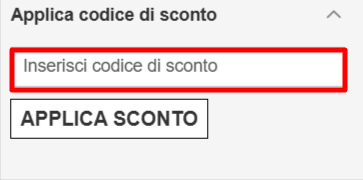 carrello del sito lineonline dove poter inserire un codice sconto lineonline online