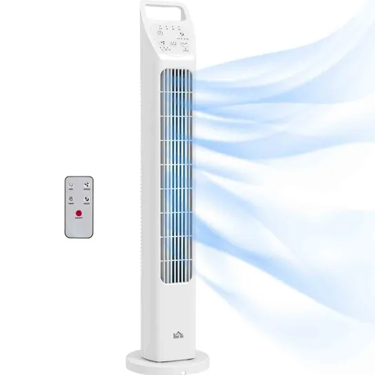 Best fans for summer: HOMCOM Oscillating Tower Fan Floor Fan in white