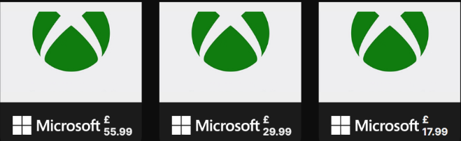 Microsoft games cards redeemable with 2Game voucher codes